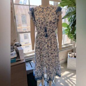 Nordstrom Rack Floral Blue and White Midi Dress